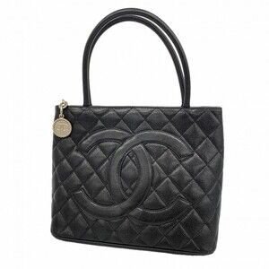CHANEL Black Caviar Leather Reissue Tote Bag
